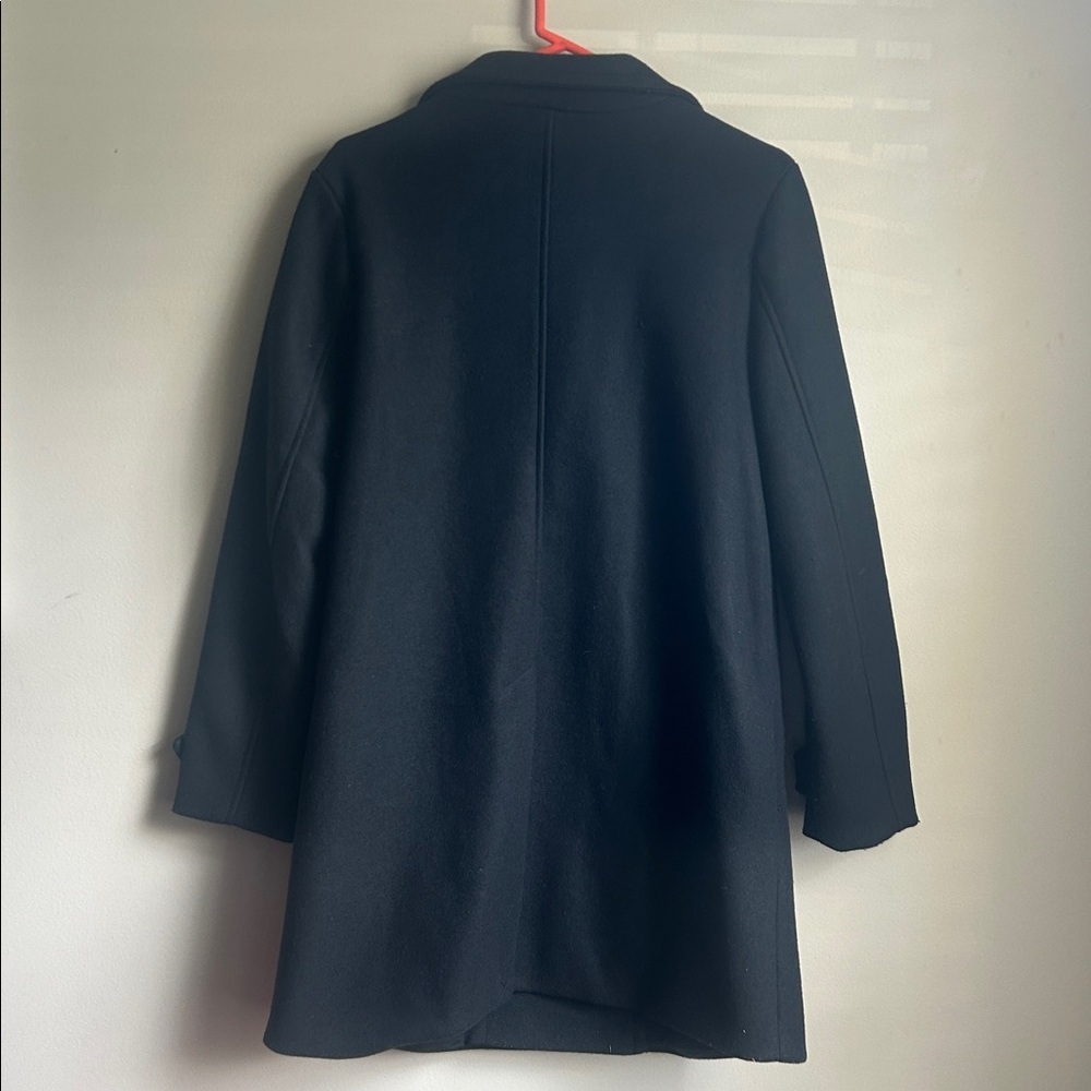 Time & Tru black double-breasted peacoat 100% polyester size M 8/10 - Picture 7 of 7